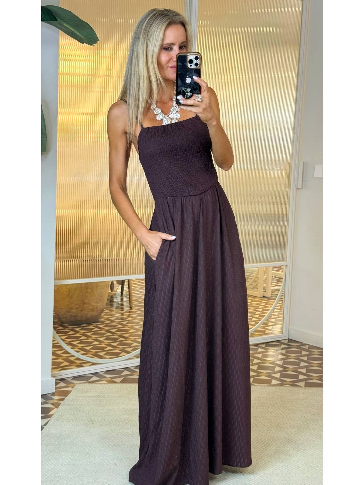 VESTIDO BEATRICE MARRON