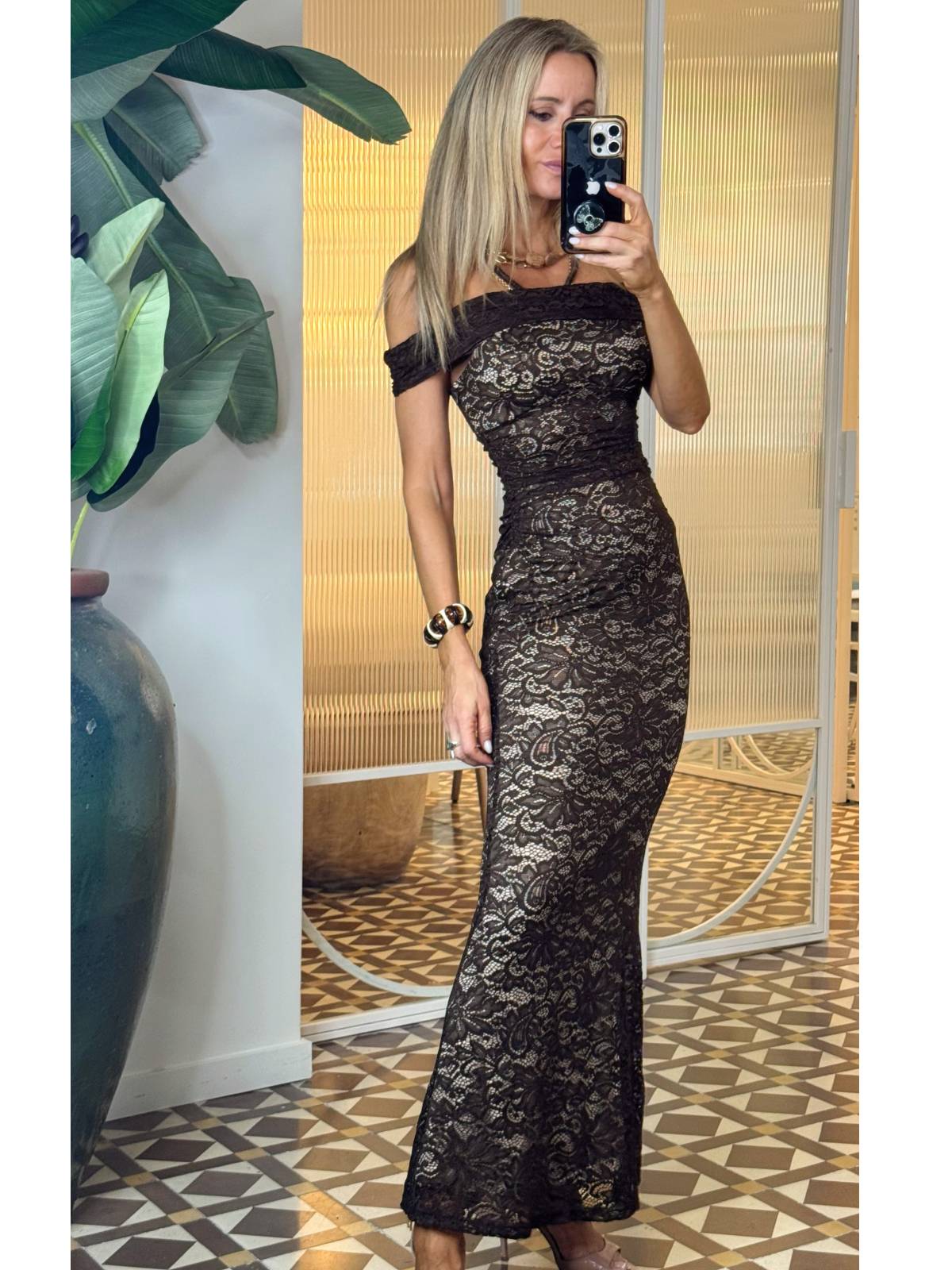 VESTIDO COCCO MARRON
