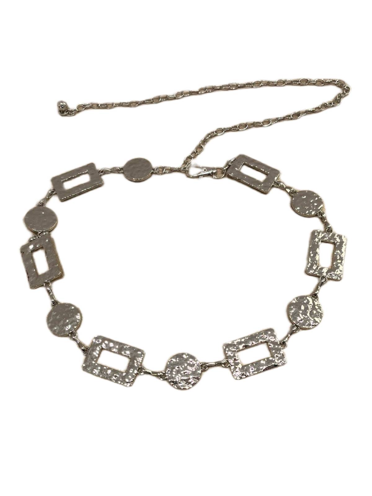 CINTURÓN GEOMETRIC PLATA