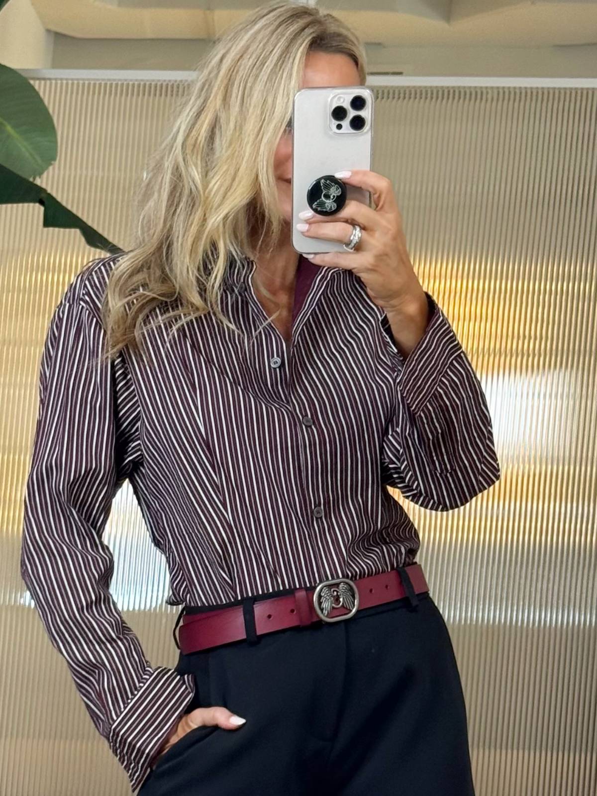 CAMISA LORIS BURDEOS
