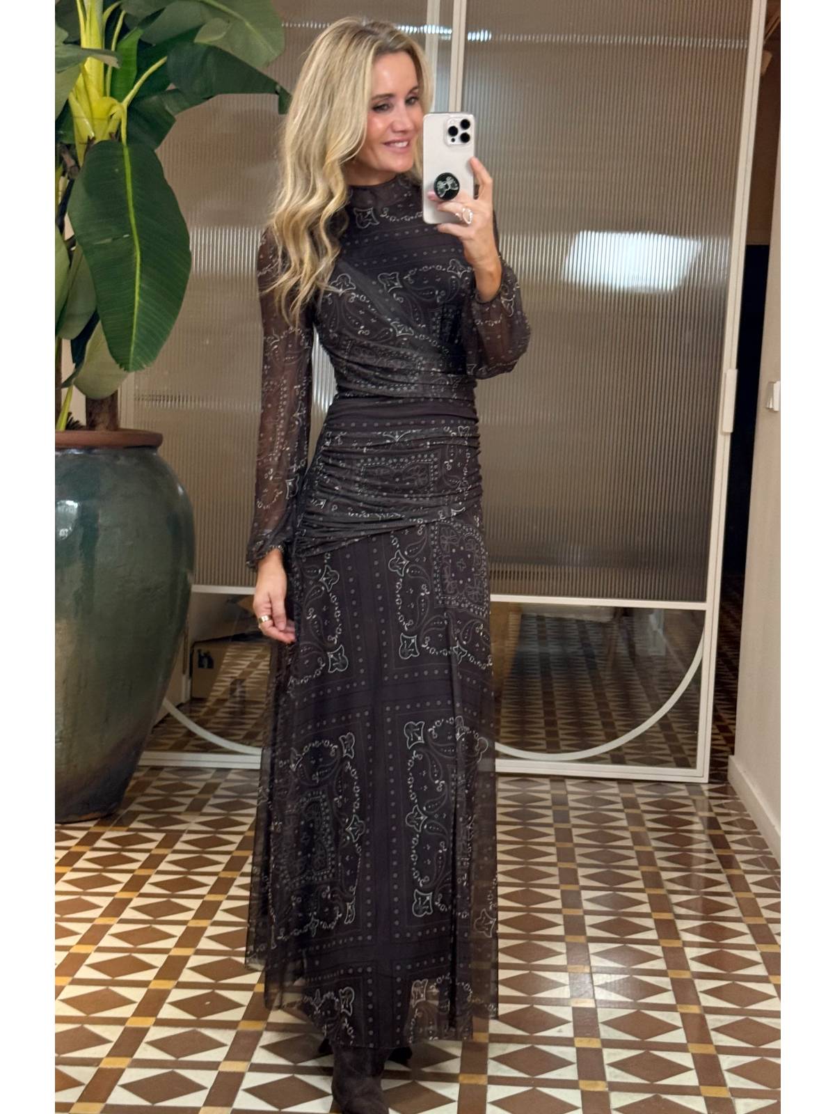 VESTIDO NAMERA MARRON
