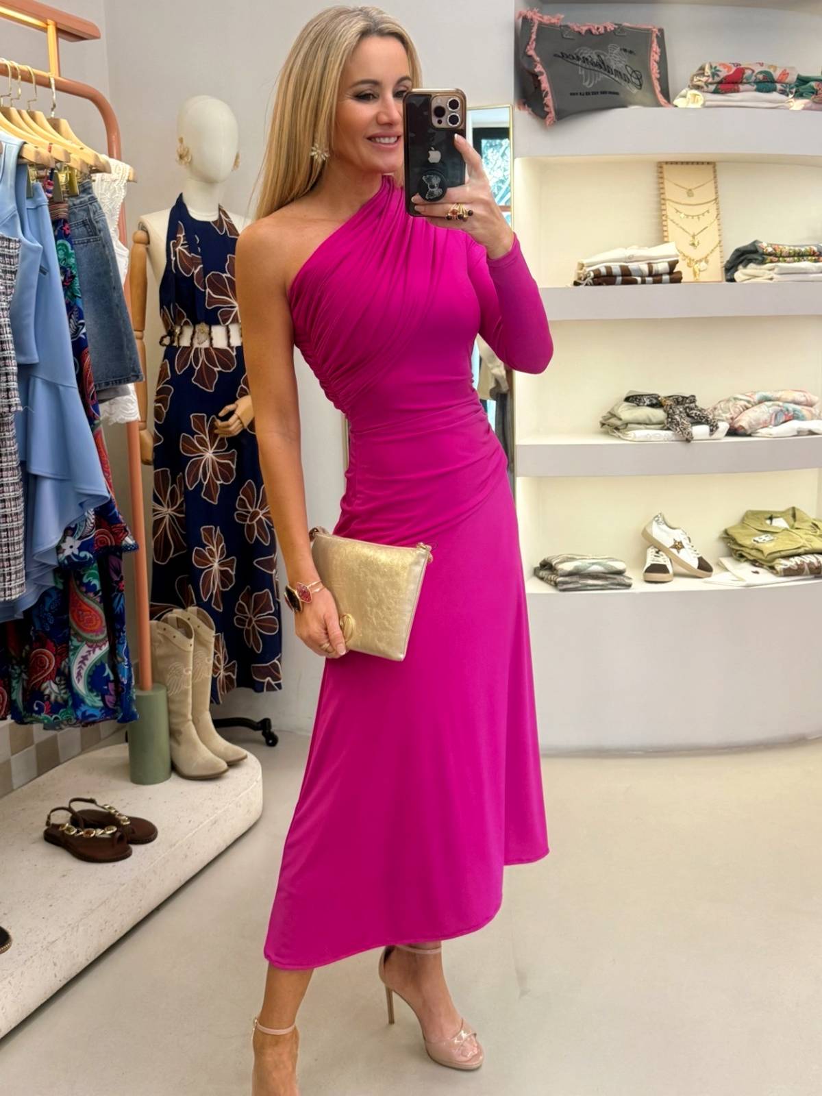 VESTIDO SAIMA FÚCSIA