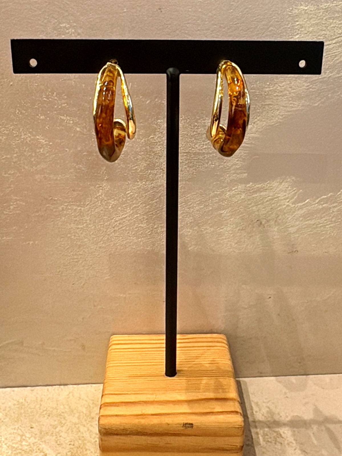 BOUCLES D'OREILLES ÉCAILLE DE TORTUE