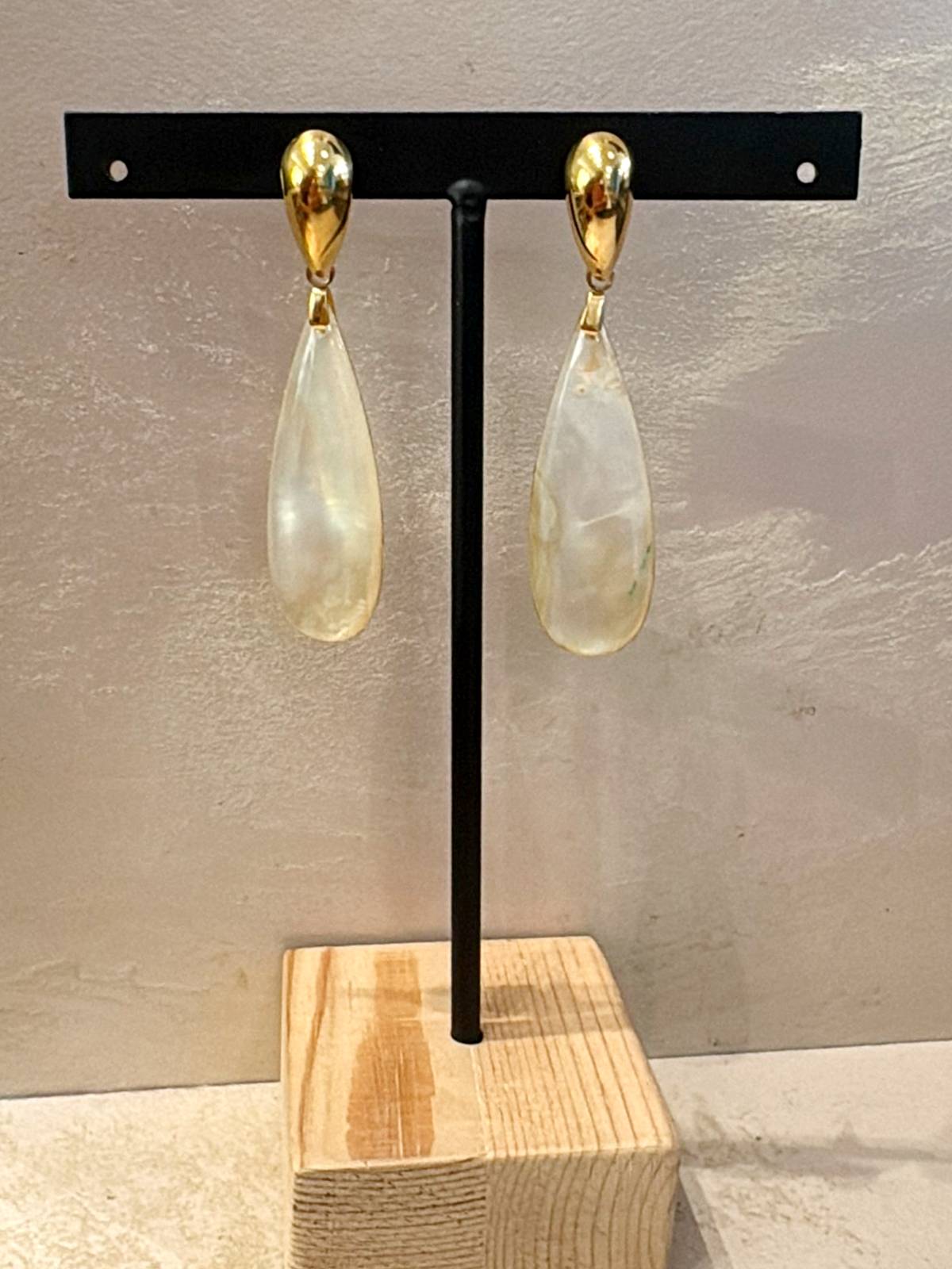 PENDIENTES FABIL BEIGE
