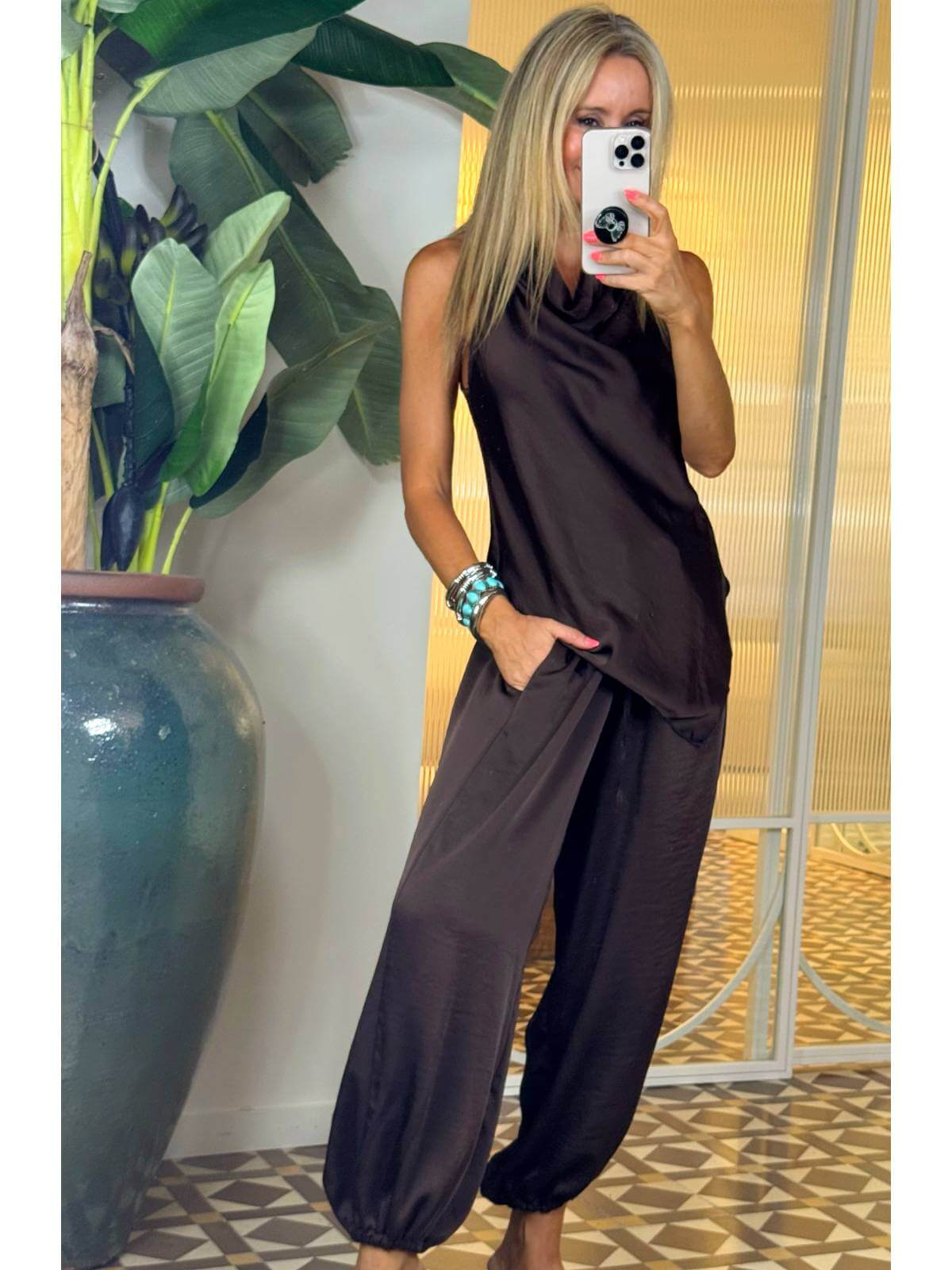 CONJUNTO MEUDOW MARRON